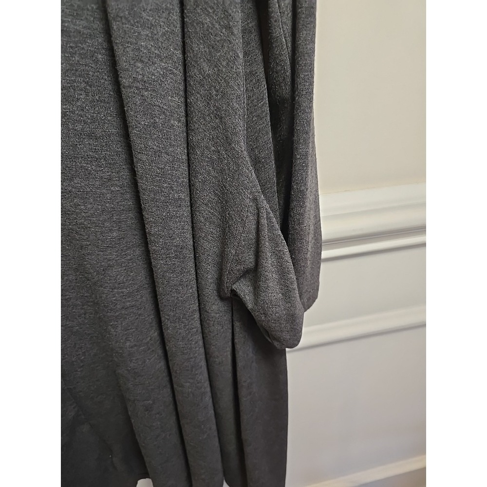 Zenana Premium Women's Gray 3/4 Sleeve Stretch Shift Dress Size‎ L Pockets - Picture 7 of 10
